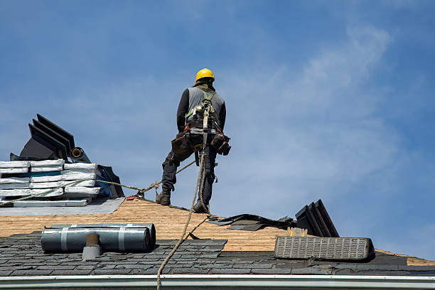 Professional Roofing technician working in Milano, TX